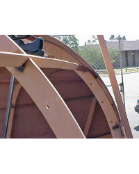 Roberts 345 Gallery - photos showing fitting of plates to radius chine hull Roberts 345 Gallery - photos showing fitting of plates to radius chine hull