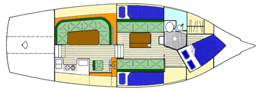 Roberts Spray 36 Kit Pilot House - layout interior view option 2