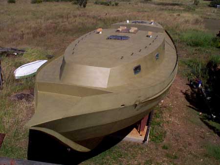 Roberts Spray 36 Kit hull built by Terry - deck view