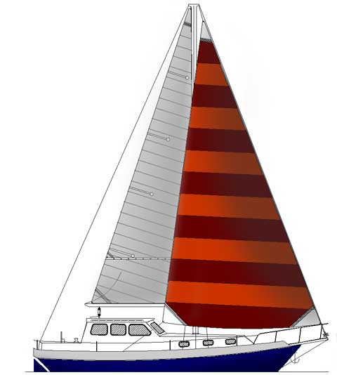 Roberts Spray 36 Kit Pilot House - sail plan