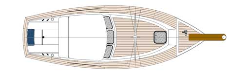 Roberts Spray 36 Kit Pilot House - layout deck view