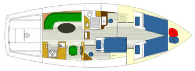 Roberts Spray 36 Kit Pilot House - layout interior view