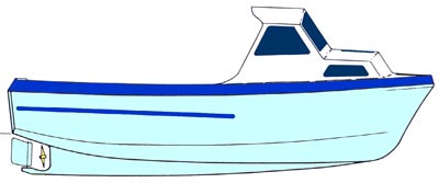 Roberts Longboat 21 Fisherman Version - plan view