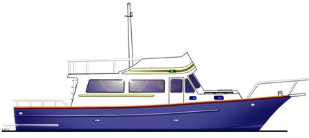 Bruce Roberts Trawler Yacht 30-32 Boat Plan - Fine Line ...