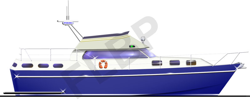 Roberts Waverunner 342 planing hull boat plan