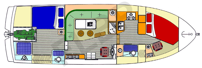 Roberts Waverunner 342 interior layout