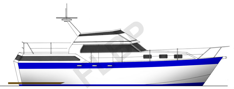 Roberts Waverunner 34 powerboat plan