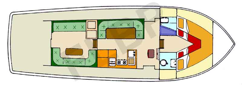 Roberts Waverunner 40-42 interior layout