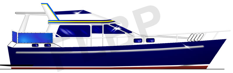 Roberts Waverunner 44 - plan view option 2