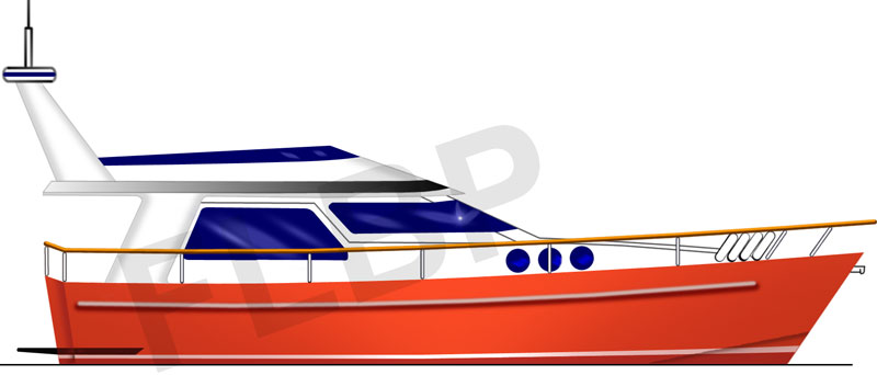 Roberts Waverunner 44 - plan view option 1