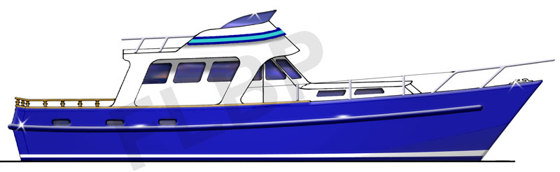 Roberts Waverunner 45 Aft Cockpit - boat plan