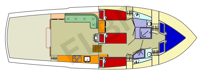 Roberts Sports Fisherman 47 interior layout