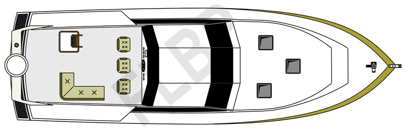 Roberts Waverunner 52 Aft Deck - Version A plan