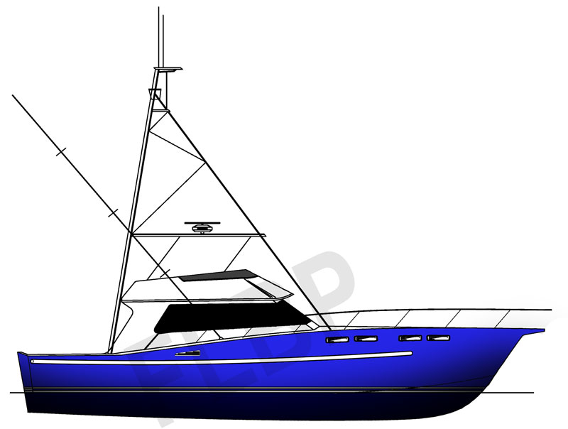 Roberts Waverunner 52 Aft Deck - Version A plan