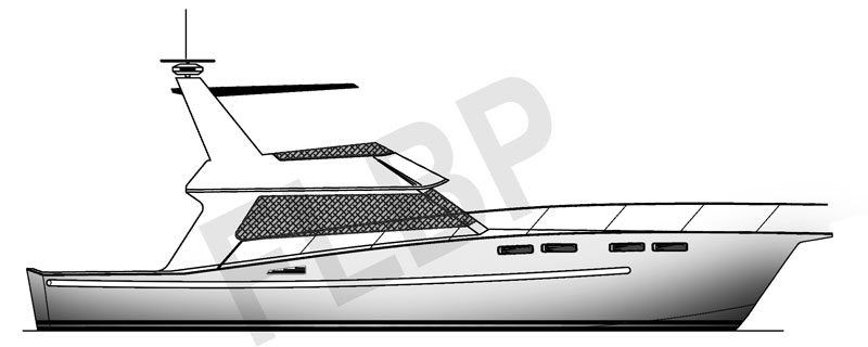 Roberts Waverunner 52 Aft Deck - Version A plan