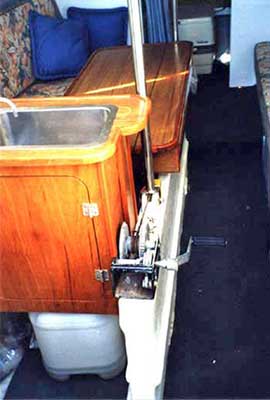 Roberts 22 Trailer Sailer - centreboard casing and winch