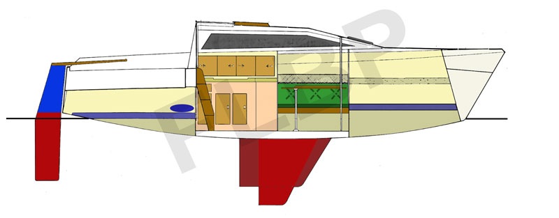 Bruce Roberts fixed keel port view