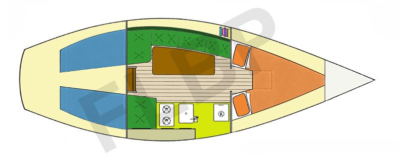 Roberts Adventurer 24 - layout interior