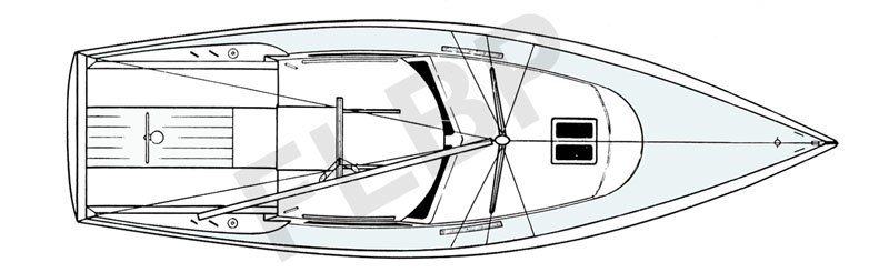 Roberts Adventurer 25 trailer sailer pilot house deck view