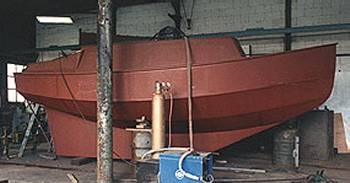 Roberts Tom Thumb 26 steel hull construction