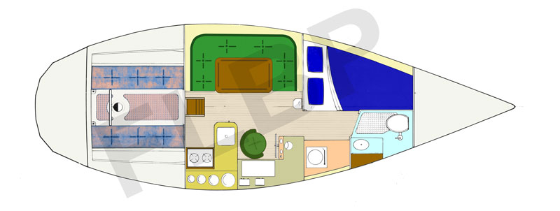 Roberts 310 pilot house interior