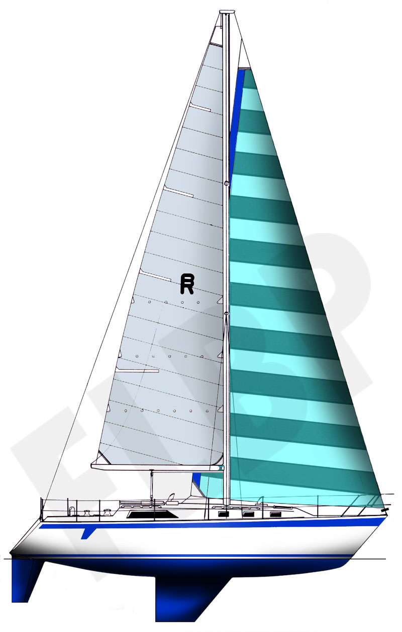 Bruce Roberts 345 sail plan