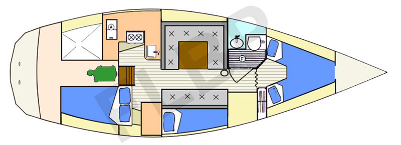 Roberts 345 - layout interior view