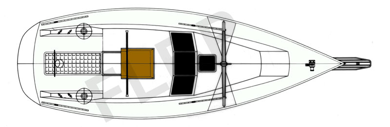 Roberts 345 Pilothouse deck layout