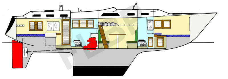 Roberts 35 Center Cockpit - port view