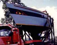 Roberts 35 loaded onto trailer