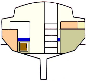 Roberts 36 - Version A hull section view 1