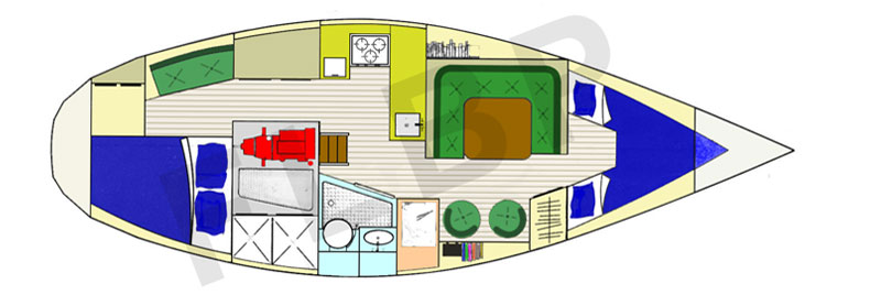 Roberts 370 - Version A layout interior view