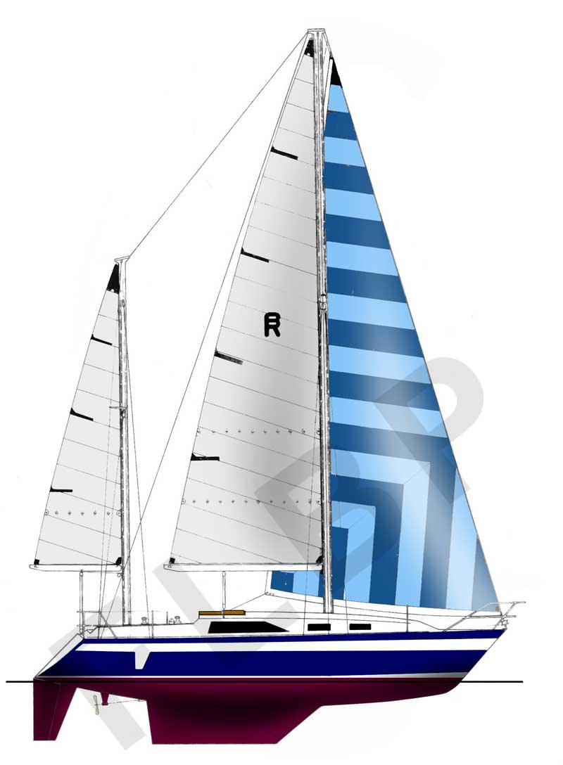 Roberts 370 - Version A sail plan