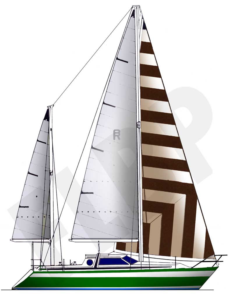 Roberts 370 - Version  B sail plan