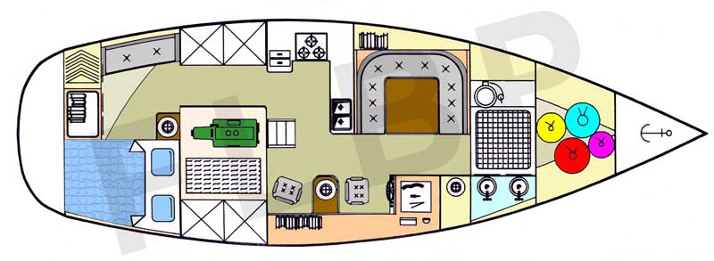 Roberts 370 - Version B layout interior view