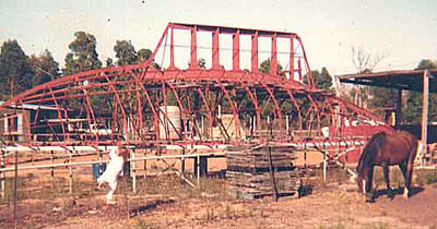 Roberts Norfolk 43 Gallery - floor webs, keel and stem bar welded in place