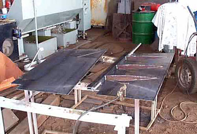 Mauritius / Norfolk 43 Gallery rudder modification - new rudder being constructed