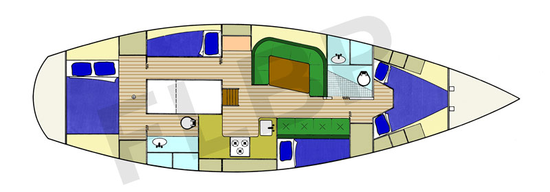 Roberts 45 layout interior view