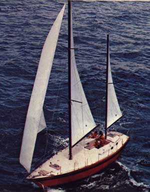 Roberts 45 under full sail