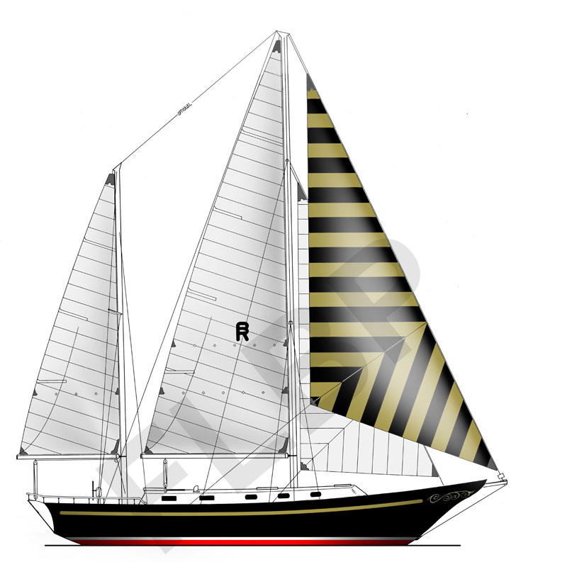 Roberts Classic 45 ketch sailboat plan