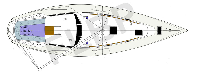 Roberts Classic 45 - Pilot House deck-view