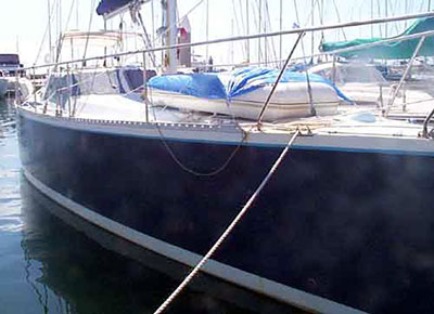 New York 46 Gallery - radius chine steel - starboard side forward deck