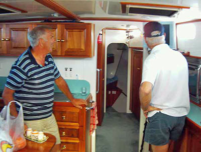 Roberts 482 Gallery - looking towards the double berth forward cabin