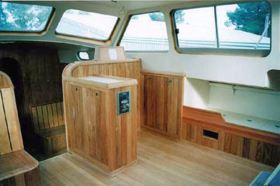 Roberts 53 Gallery - multi chine steel yacht - pilot berth to starboard