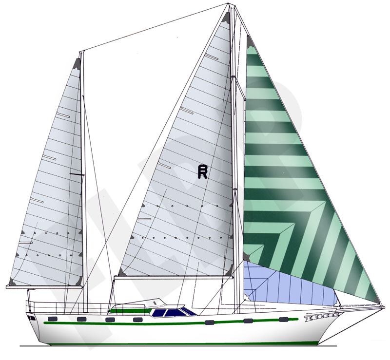 Roberts Henry Morgan 57 - sail plan