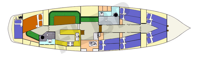 Roberts Henry Morgan 57 - layout interior view