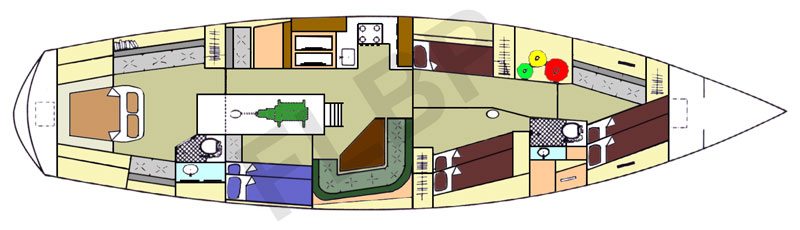 Roberts 64 layout interior view option 2