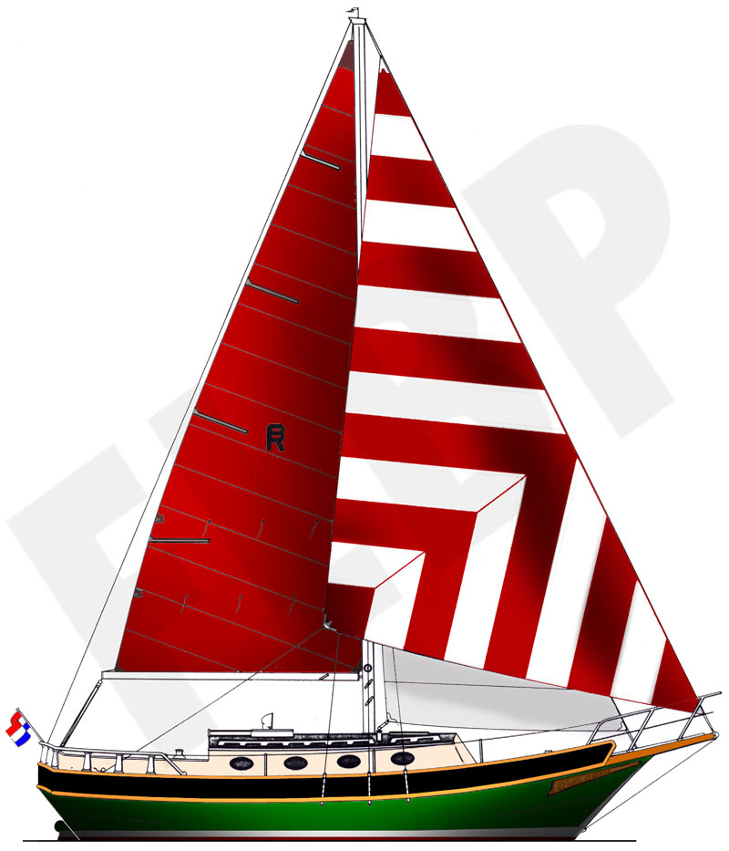 Roberts Spray 28 - sail plan