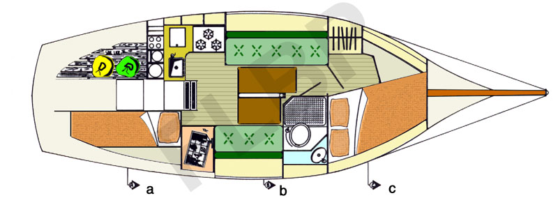 Roberts Spray 28 - interior layout