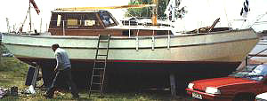 This 31 ft version of the Spray 28 was built in fibreglass